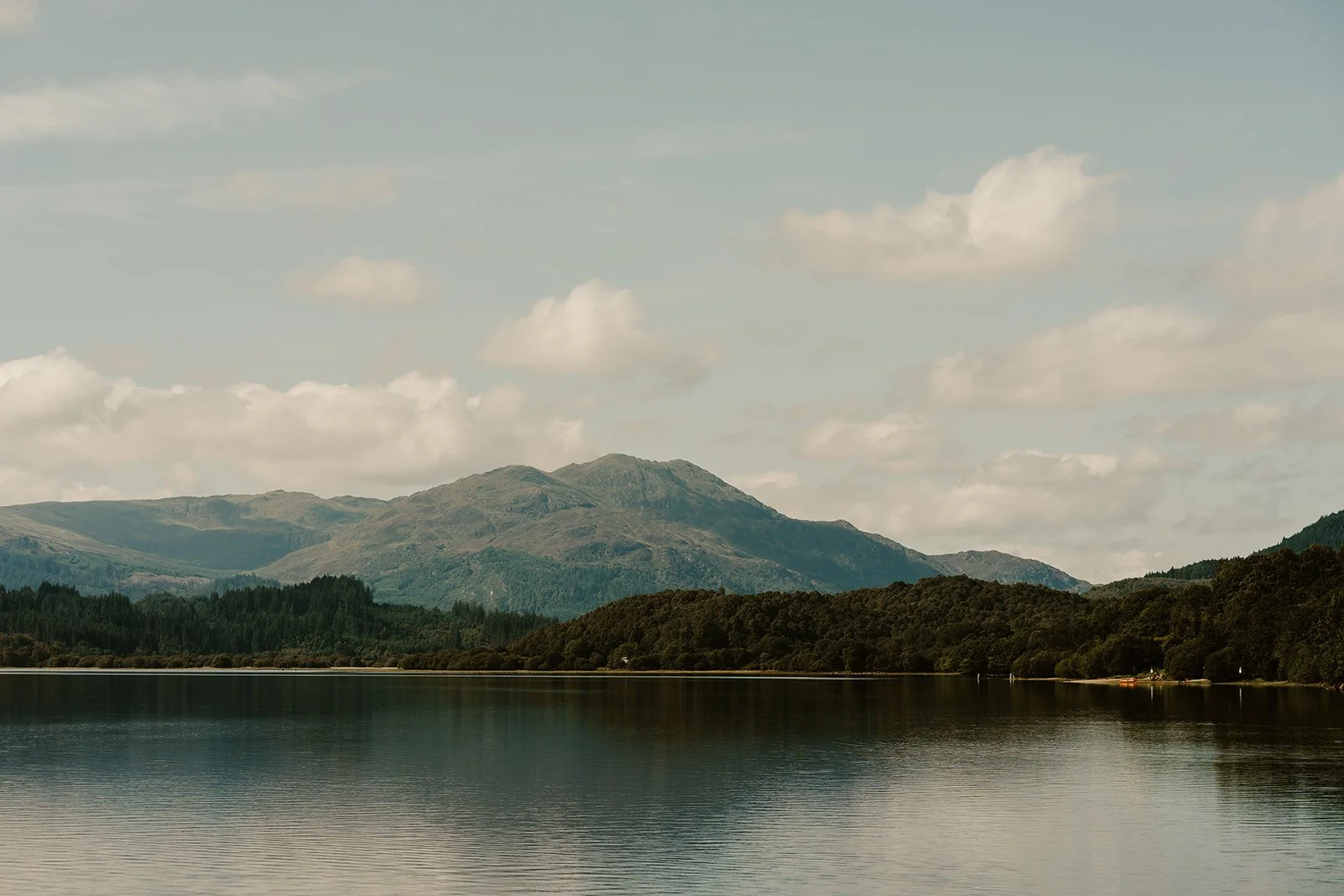 Mountains rising over Loch Venachar